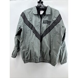 Skillcraft Mens Jacket Size L  Army Workout‎ Full Zip Grey Embroidered Logo